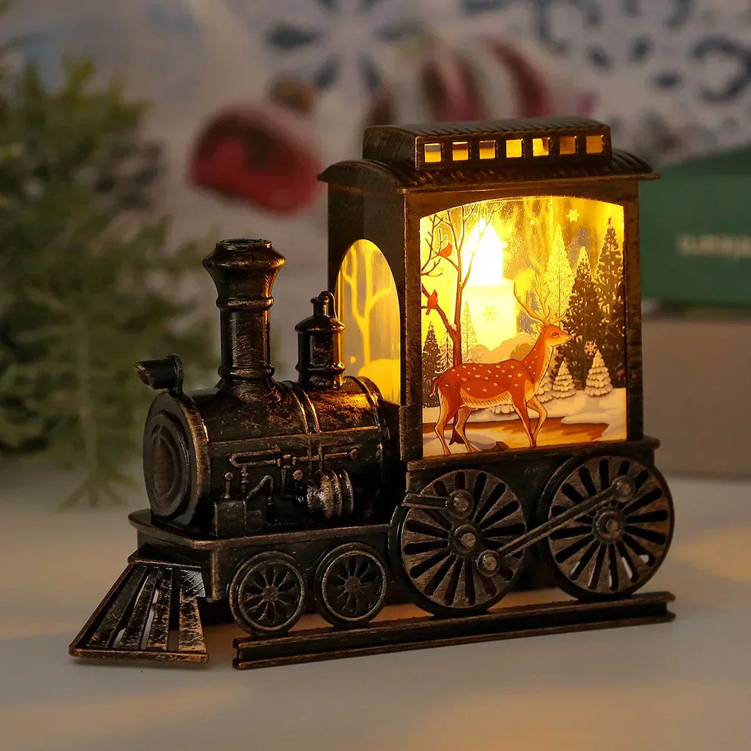 LED Lantern Vintage Tog Lys for Jul Luvikno