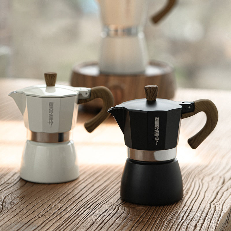 Vintage Tre Håndtak Espresso Maker Moka Pot Bryggeverktøy | Luvikno