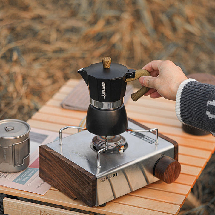Vintage Tre Håndtak Espresso Maker Moka Pot Bryggeverktøy | Luvikno