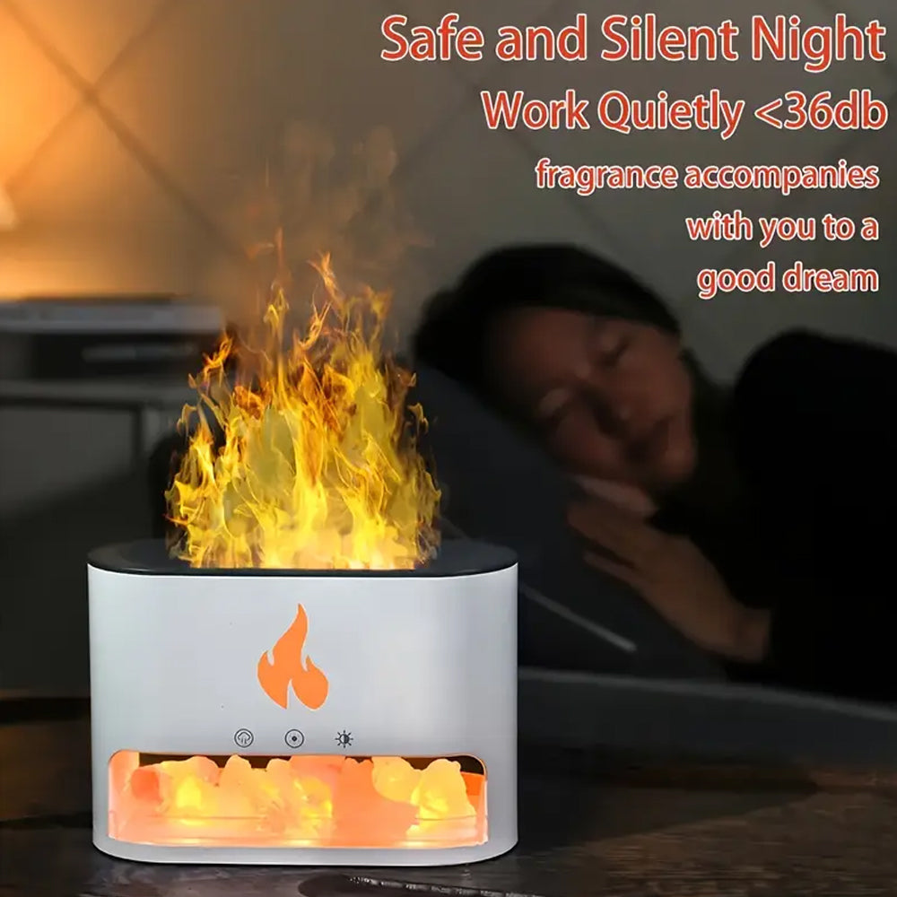Vulkan Air Luftfukter & aroma diffuser 240 ml med krystall salt | Luvikno