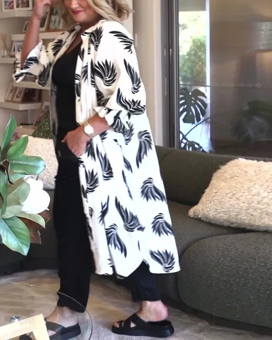 Luvik | Takki käänteellä ja napilla, painettuna