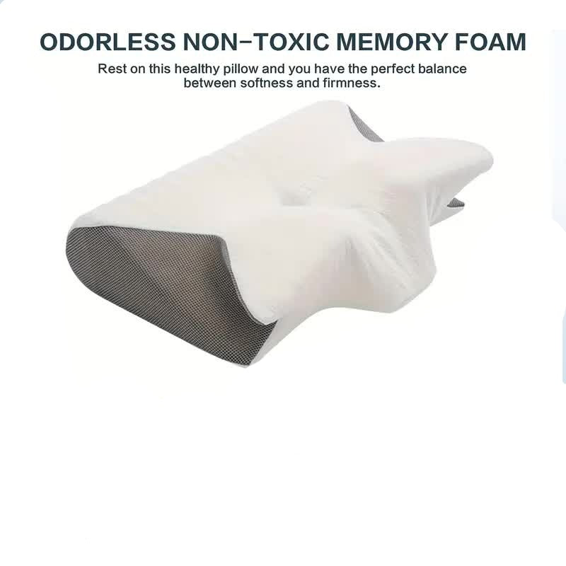 SleepEase Butterfly Minne Skumpute – Ergonomisk Støtte for Side- og Ryggsovere Luvikno