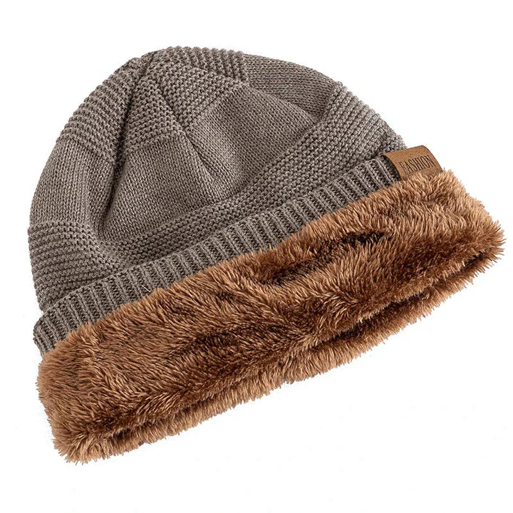 Luvikno | Luna Varm Vinter Beanie – Myk Strikket med Fleece Fôr