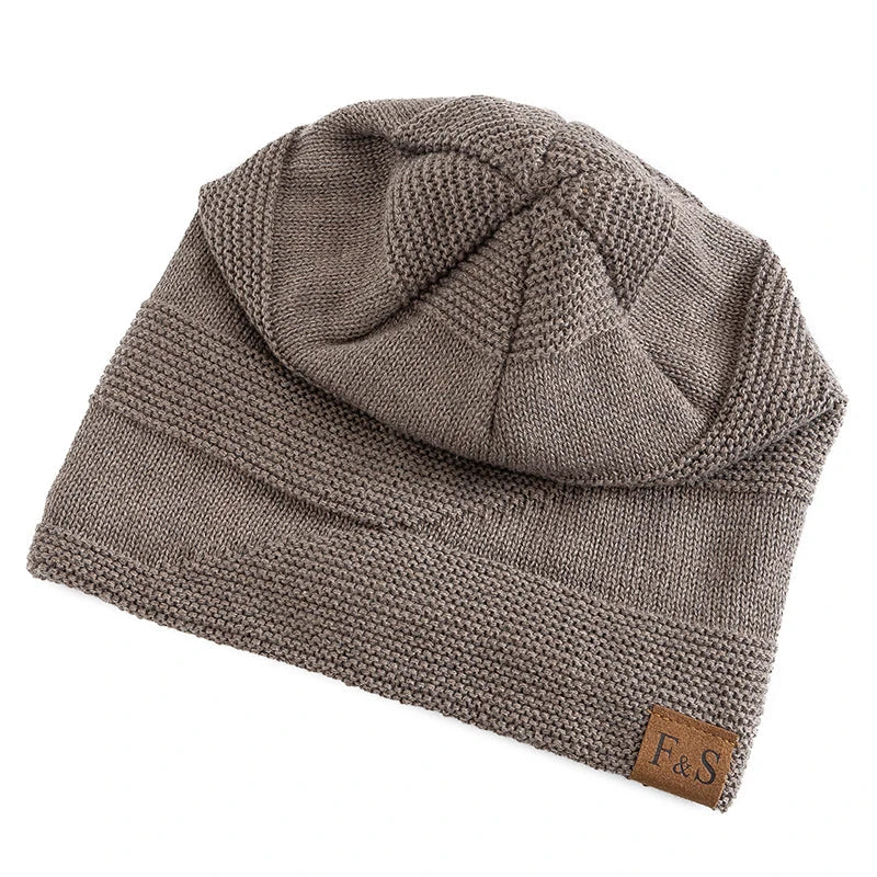 Luvikno | Luna Varm Vinter Beanie – Myk Strikket med Fleece Fôr