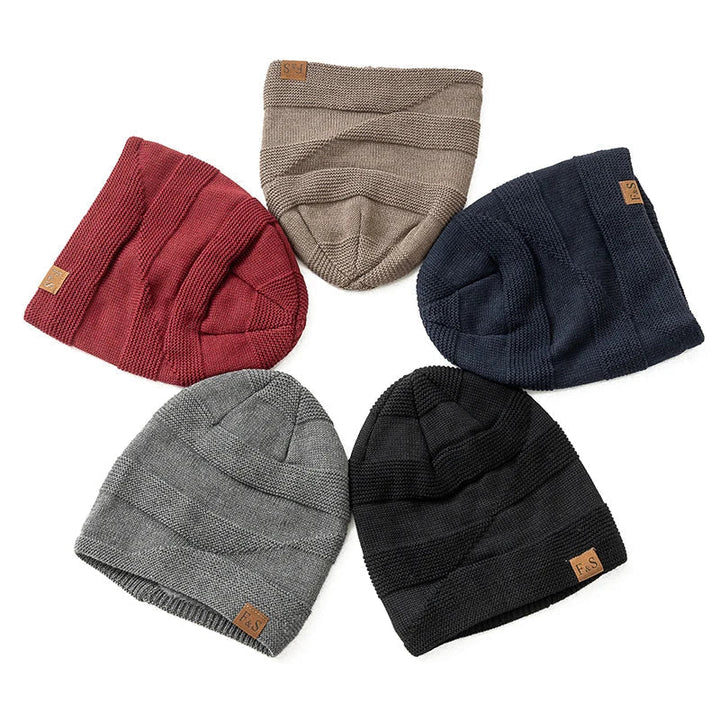 Luvikno | Luna Varm Vinter Beanie – Myk Strikket med Fleece Fôr