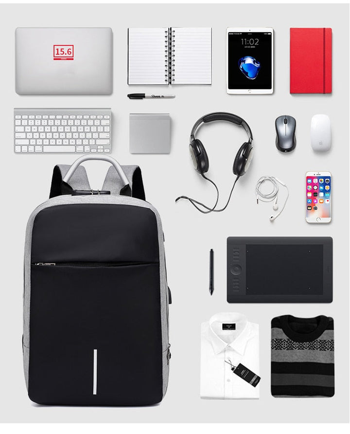 Vanntett anti-tyveri ryggsekk med USB-ladeport – SafeCarry | Luvikno