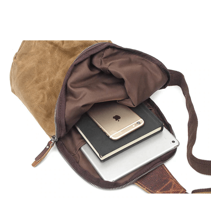 Vanntett lerrets crossover bag med tyverisikre lommer – MultiWear | Luvikno