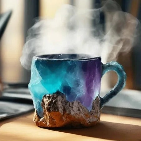 Luvikno | CrystalBrew Kaffe Kopper | Elegante mineral krystall kopper for en unik kaffeopplevelse