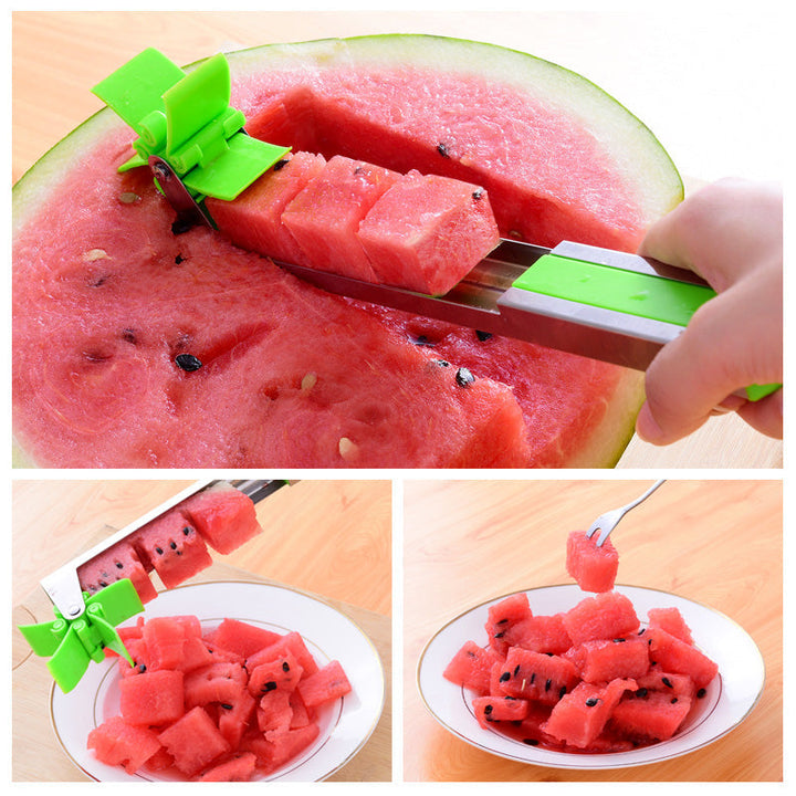 Vannmelon Cutter Rustfritt Stål Vindmølle Design Kutte Kjøkken Gadgets | Luvikno
