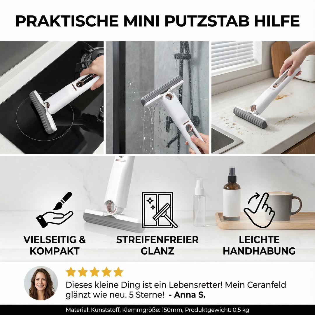 Mini rengjøringsstang med vindusvisker | Luvikno