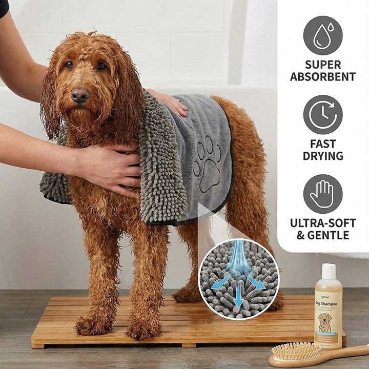 Ultra-absorberende og tørkende mikrofiber kjæledyrhåndkle Luvikno
