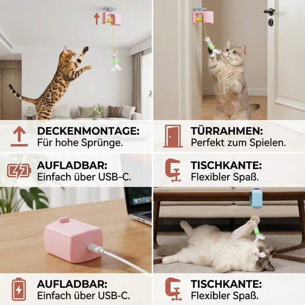 Elektrisk kattelekene for hengende Luvikno