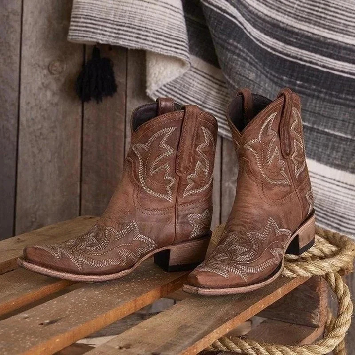 Luvik | Dam Western Cowboystøvler Brun