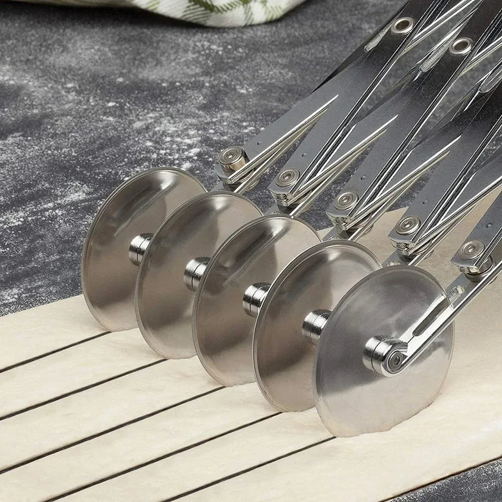 Hjul deig kutter divider rustfritt stål pasta bakverk roller verktøy | Luvikno