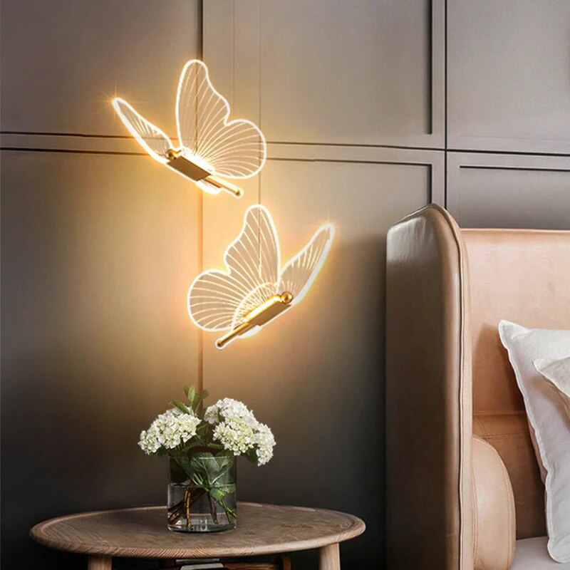 Pendellampe Moderne Sommerfugl LED Veggarmatur Luvikno