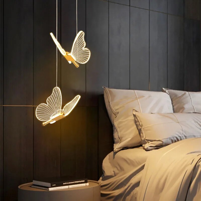 Pendellampe Moderne Sommerfugl LED Veggarmatur Luvikno
