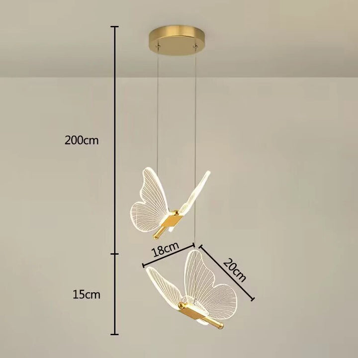 Pendellampe Moderne Sommerfugl LED Veggarmatur Luvikno