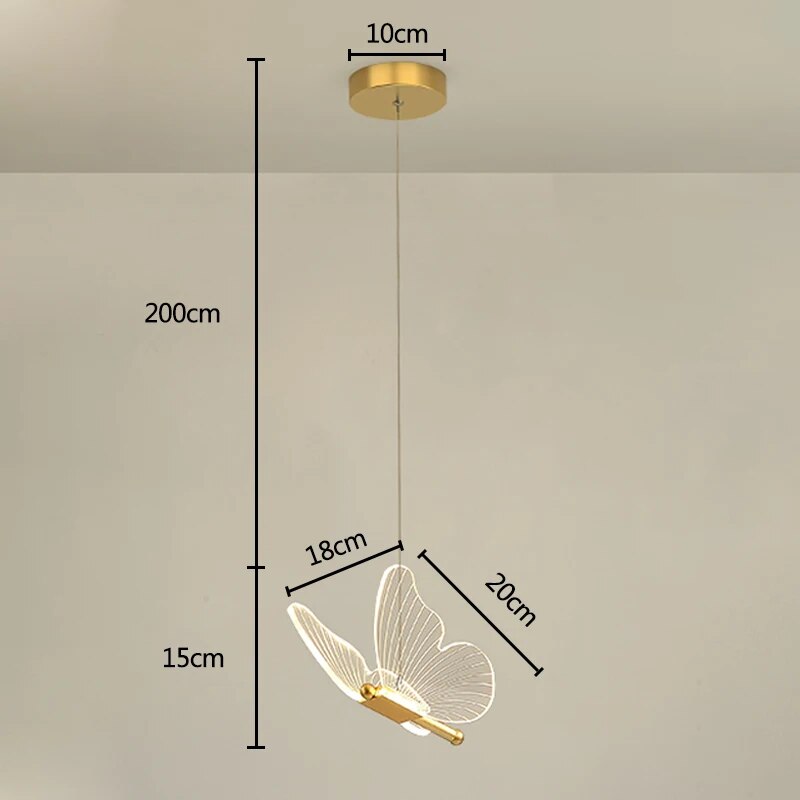 Pendellampe Moderne Sommerfugl LED Veggarmatur Luvikno