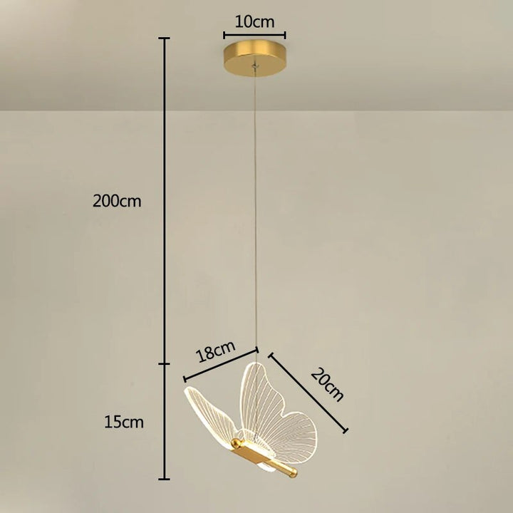 Pendellampe Moderne Sommerfugl LED Veggarmatur Luvikno