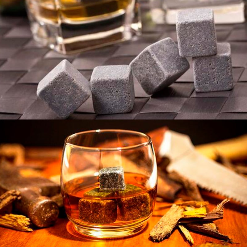 Whiskystein, 9 deler (isbiter for whisky og andre drikker) | Luvikno