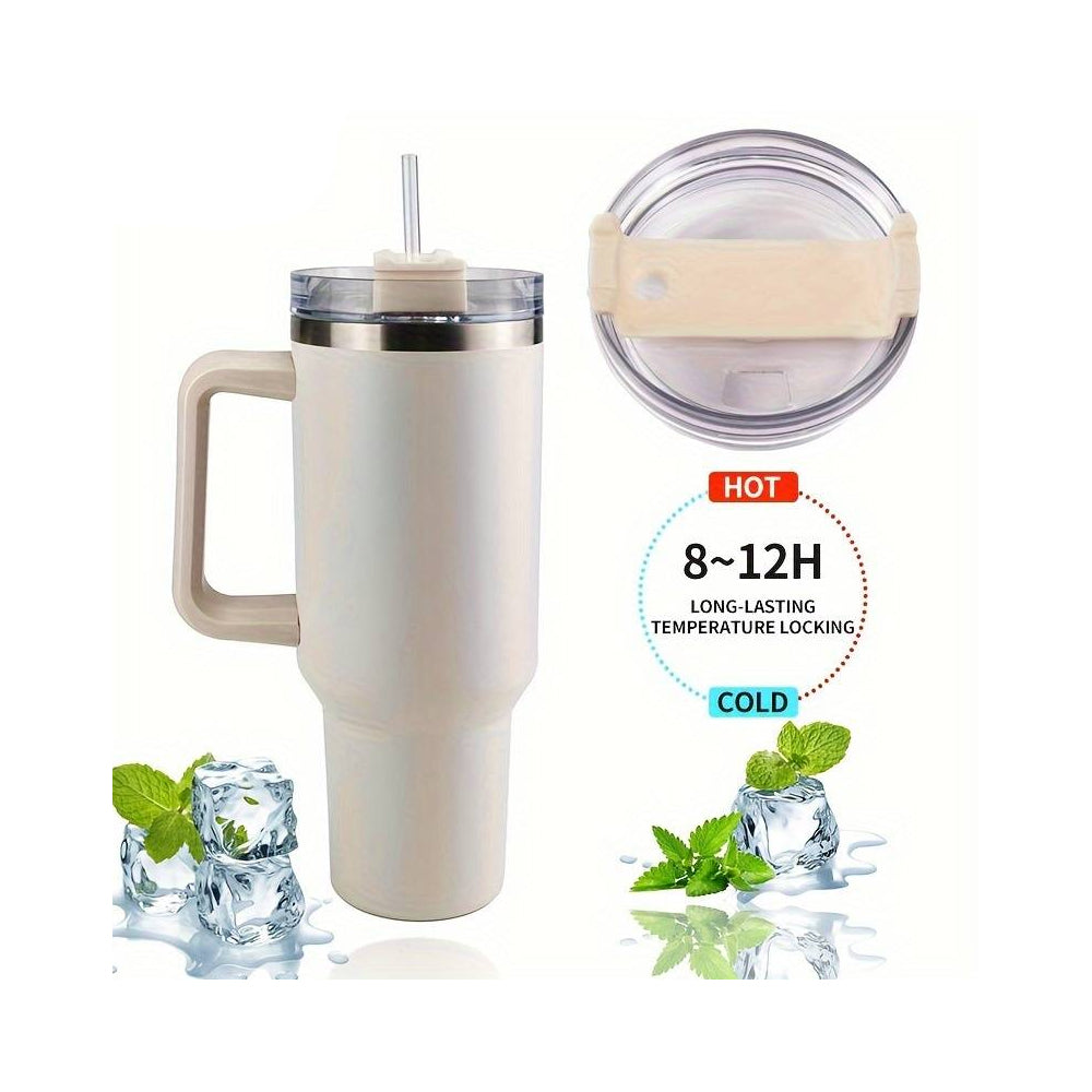 Tumbler Termokopp 1200 ml med håndtak, lokk og sugerør | Luvikno