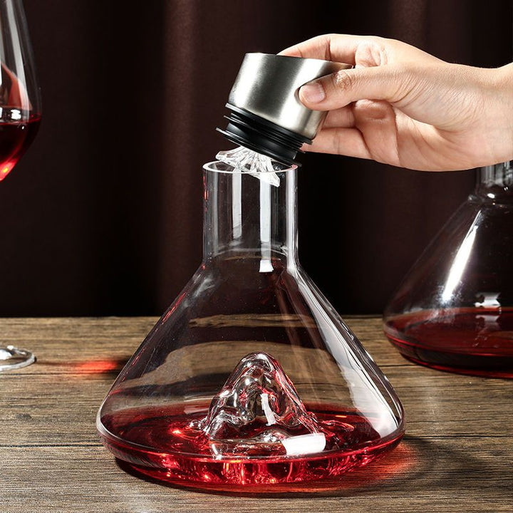 Vin Karaffel Transparent Rask Design Krystall Glass Vin Flaske | Luvikno