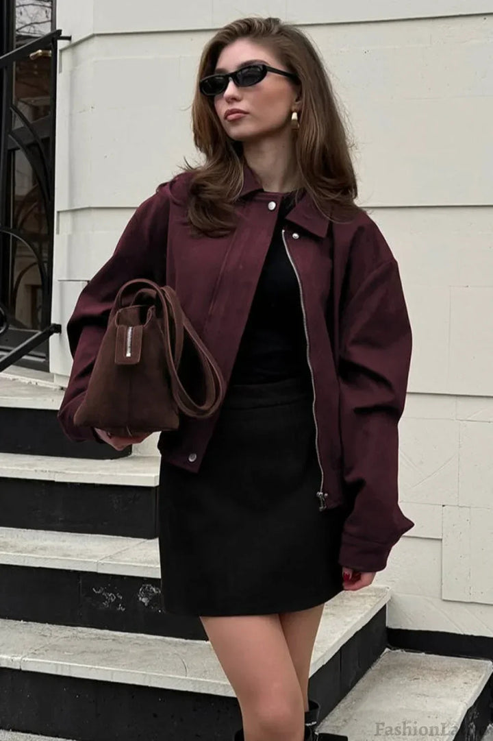 Luvik | Rød Nubuck Utility-jakke