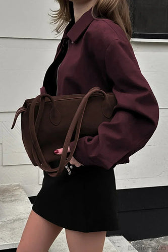 Luvik | Rød Nubuck Utility-jakke