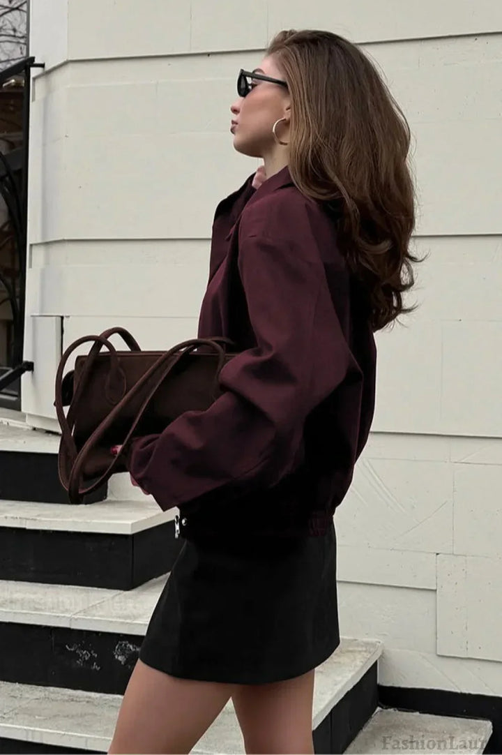 Luvik | Rød Nubuck Utility-jakke