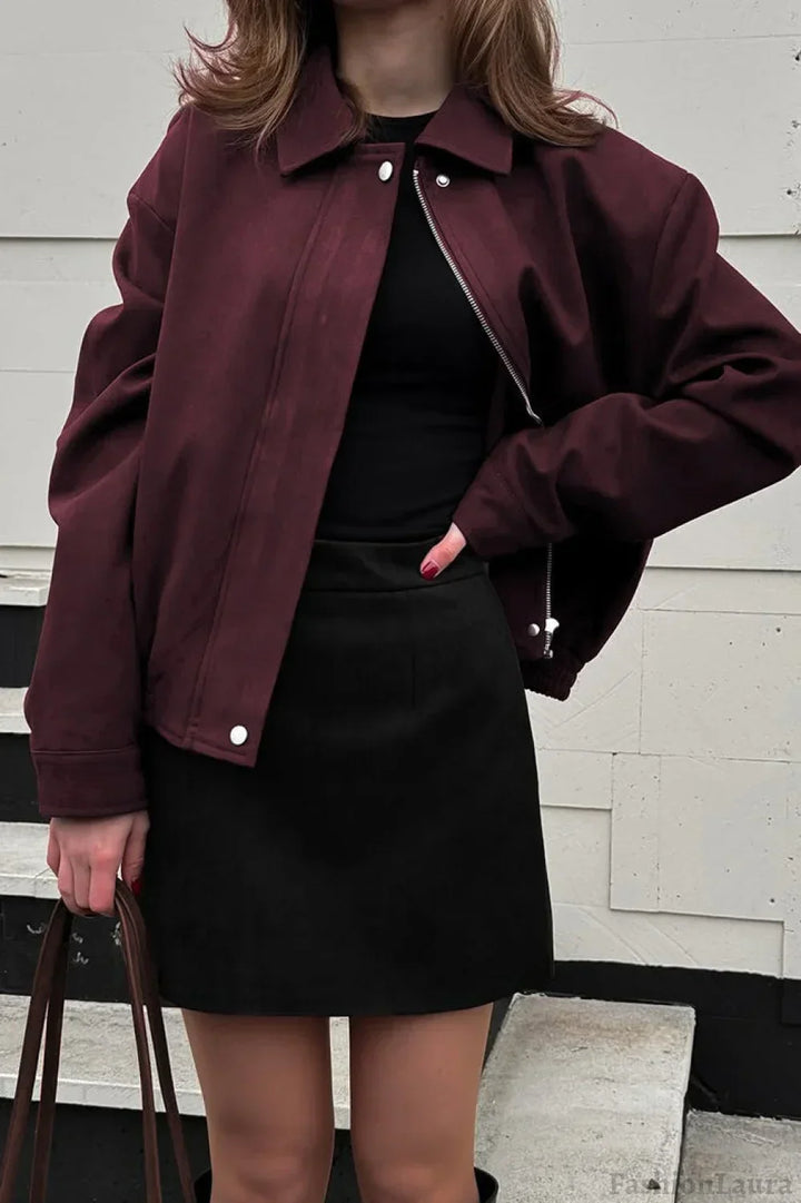 Luvik | Rød Nubuck Utility-jakke