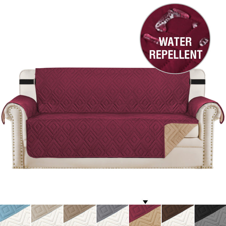 Quilted Sofa Cover Pet Protector Throw Waterproof Sofa Slip Covers 1/2/3 Settee Luvikno