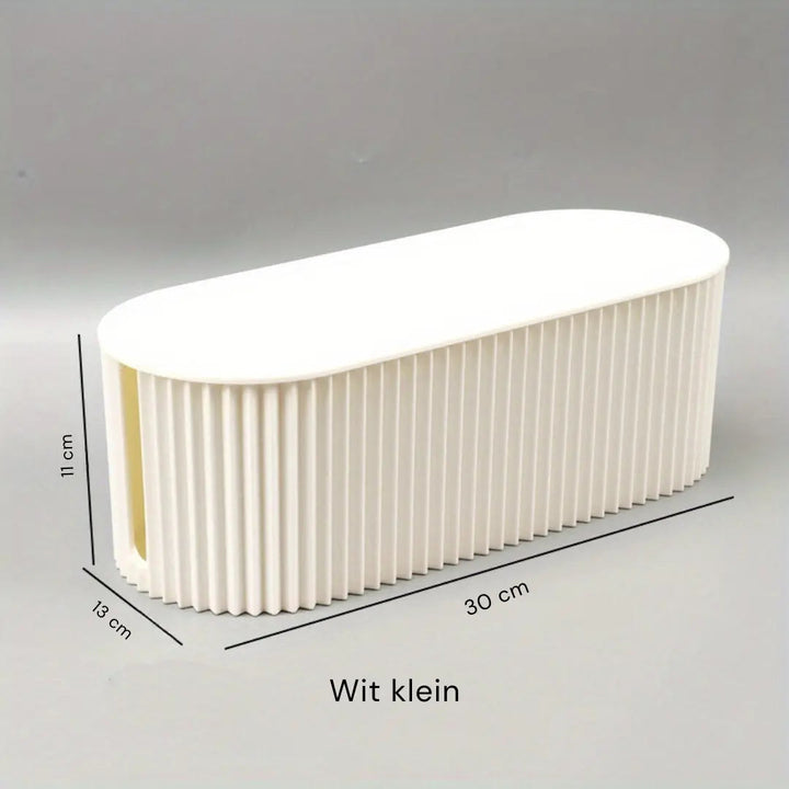 Luvikno | Ordoca Kabelboks Skrivebordsorganisator | Kabelhåndtering & Lagring | Hvit | 30x11x13 cm