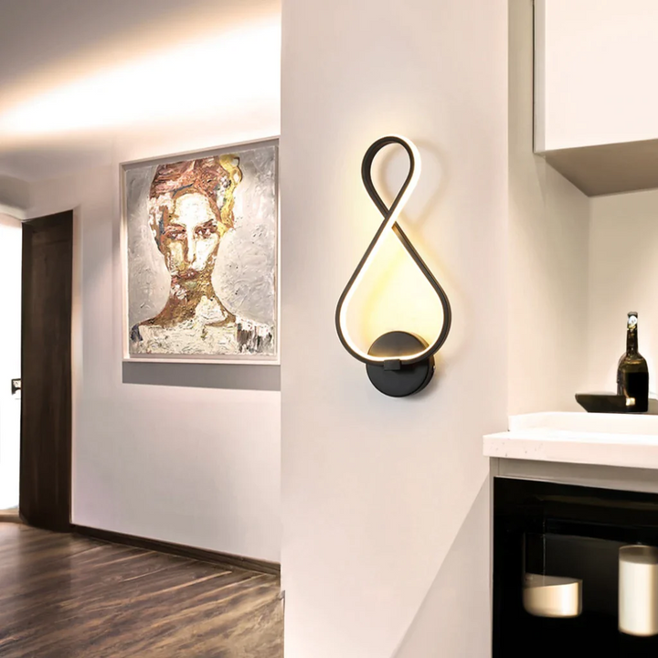 ÉclatHarmonieux – Elegant Vegglampe for en Avslappende Atmosfære Luvikno