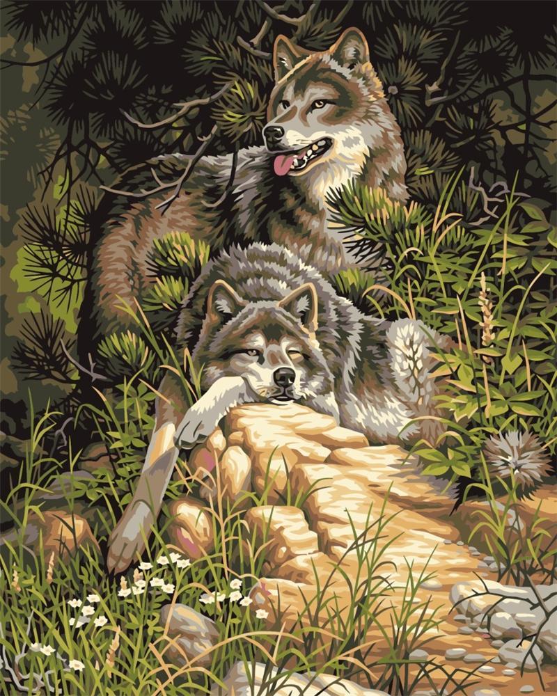 Lounging Wolves - Van-Go Malt-etter-nummerset | Luvikno