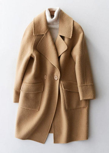 Luvik | Vinterjakker med store lommer Luvik | Beige ulljakke