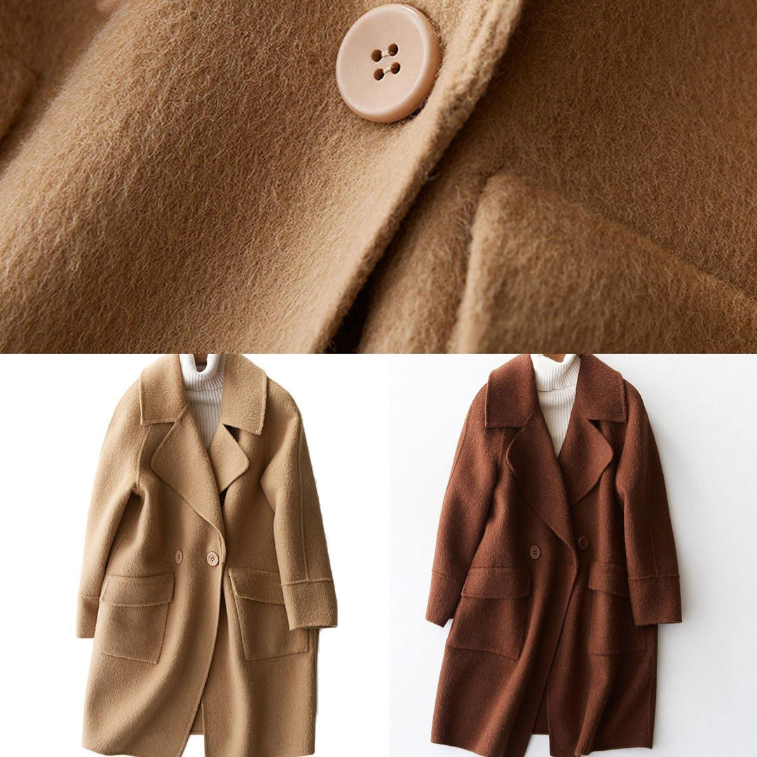 Luvik | Vinterjakker med store lommer Luvik | Beige ulljakke
