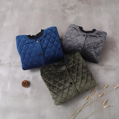 Luvik | sininen Luvik | Parka suuret koot takit & päällysvaatteet O-kaulus paksut talvivaatteet