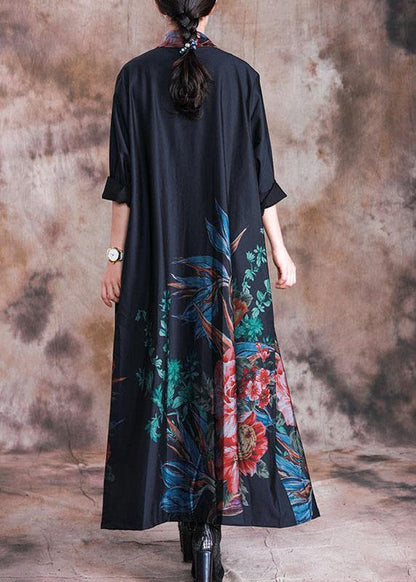 Luvik | vihreä kuviollinen takki Luvik | rento pitkä takki nappikiinnityksellä