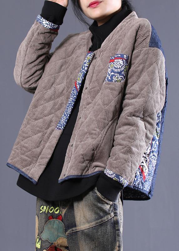 Luvik | suurikokoiset takit harmaa päällystakki lisäosilla sininen korkea kaulus parkas