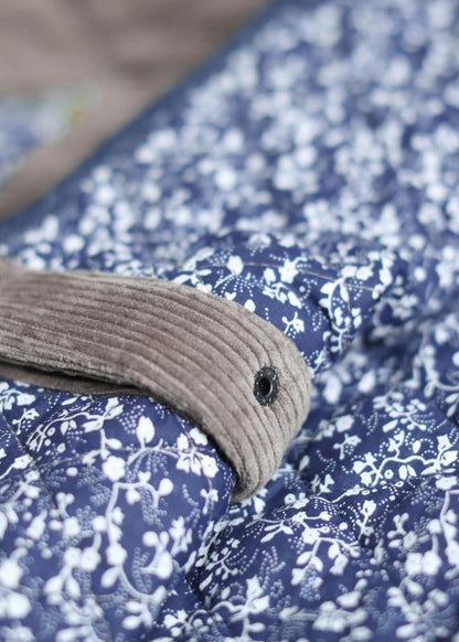 Luvik | suurikokoiset takit harmaa päällystakki lisäosilla sininen korkea kaulus parkas