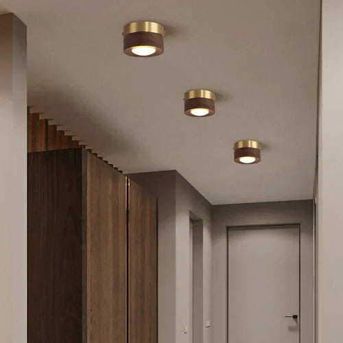 Luvikno | WoodenGlow - Valnøtt Taklampe med LED Spotlight