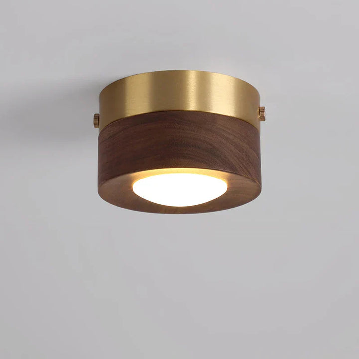Luvikno | WoodenGlow - Valnøtt Taklampe med LED Spotlight