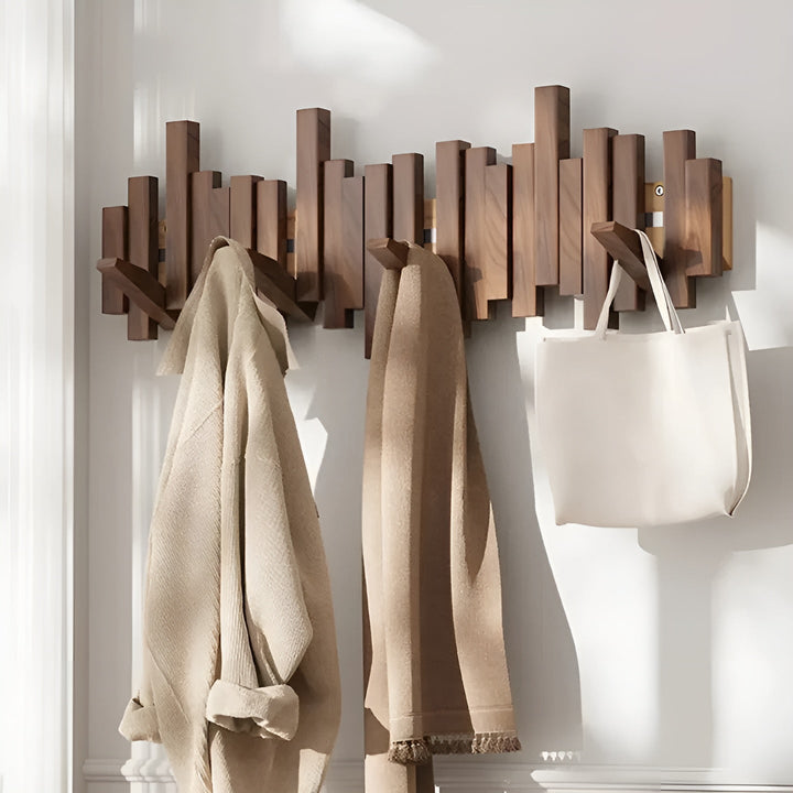 Stilig tre garderobe – FleksiLuviknoe magnetiske kroker for mer organisering | Ideell for soverom | Luvikno
