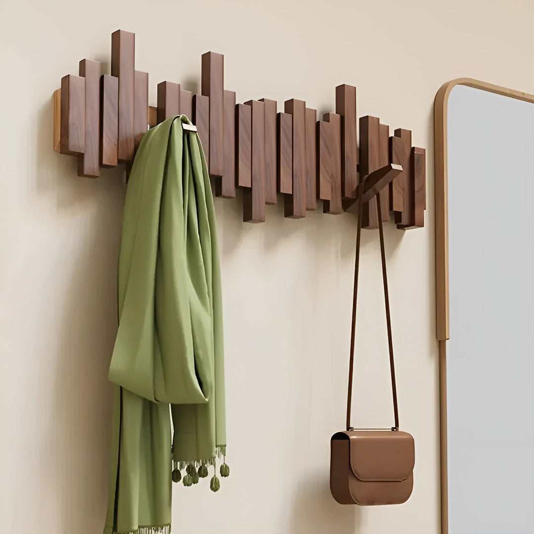 Stilig tre garderobe – FleksiLuviknoe magnetiske kroker for mer organisering | Ideell for soverom | Luvikno