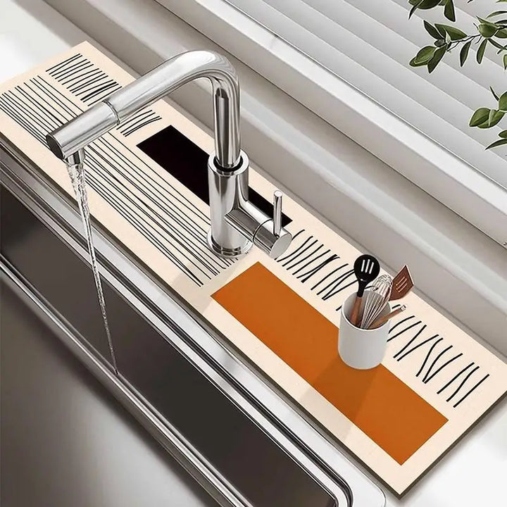 Wraparound Vask Sprutbeskyttelse Dryppfangermatte Vannabsorberende Matte | Luvikno