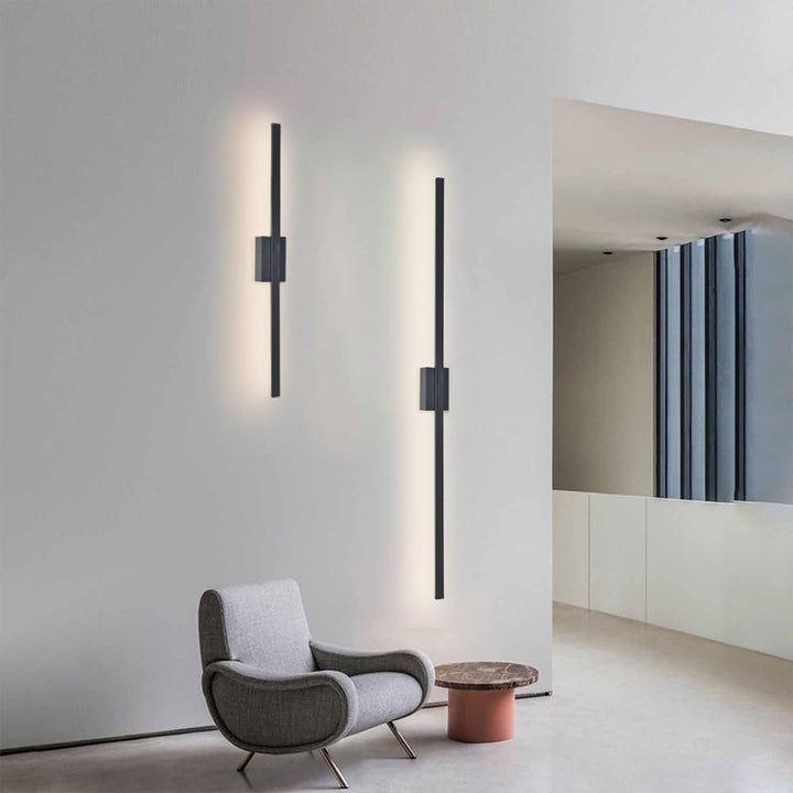 Industriell Minimalistisk Lang LED Jern Vegglamper for Moderne Stueinnredning og Stilfull Belysning Luvikno