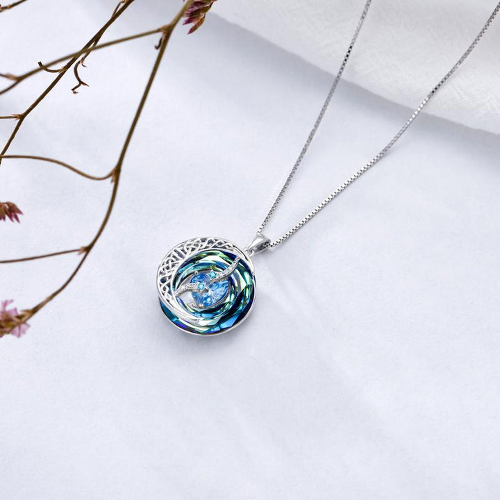 Luvikno | Lunara | 18K Gullbelagt Fødselssteins Halskjede Moonstar Design