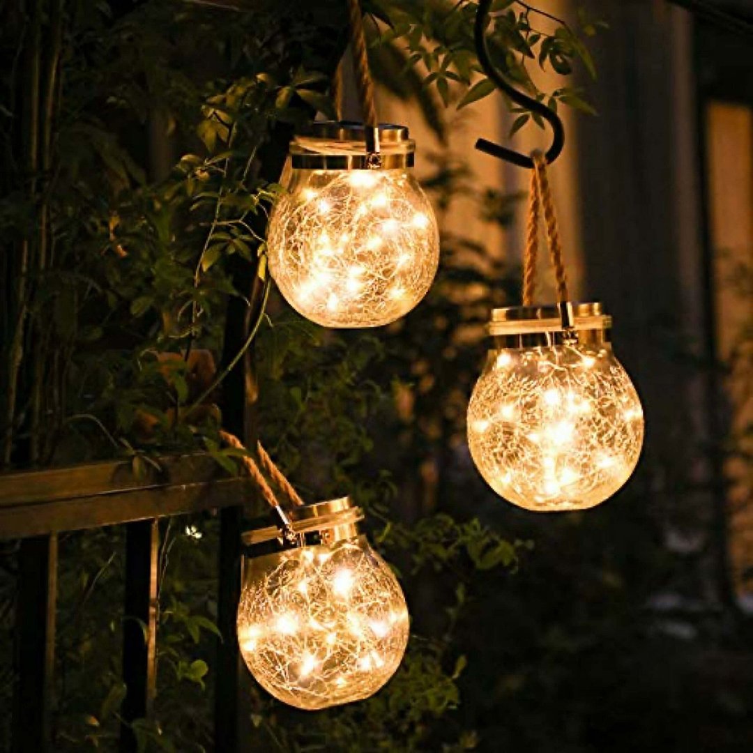 Bærekraftig solglasslampe for stilfull utendørs belysning | Luvikno