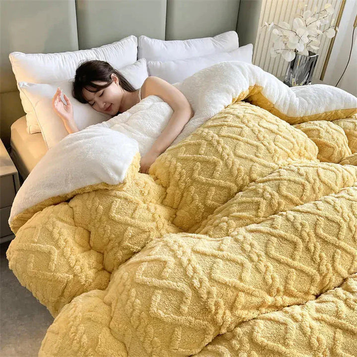 Luvikno | SereneSleep Vinter Duntrekk - Luksuriøst Kasjmir Fleece Duntrekk for Ultimat Vinterkomfort