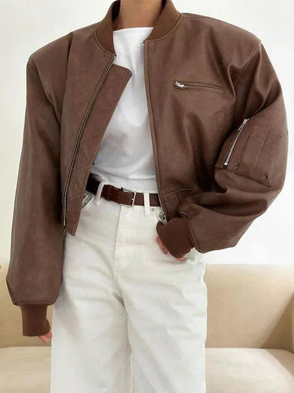 Luvik | Nahkabomberjakki